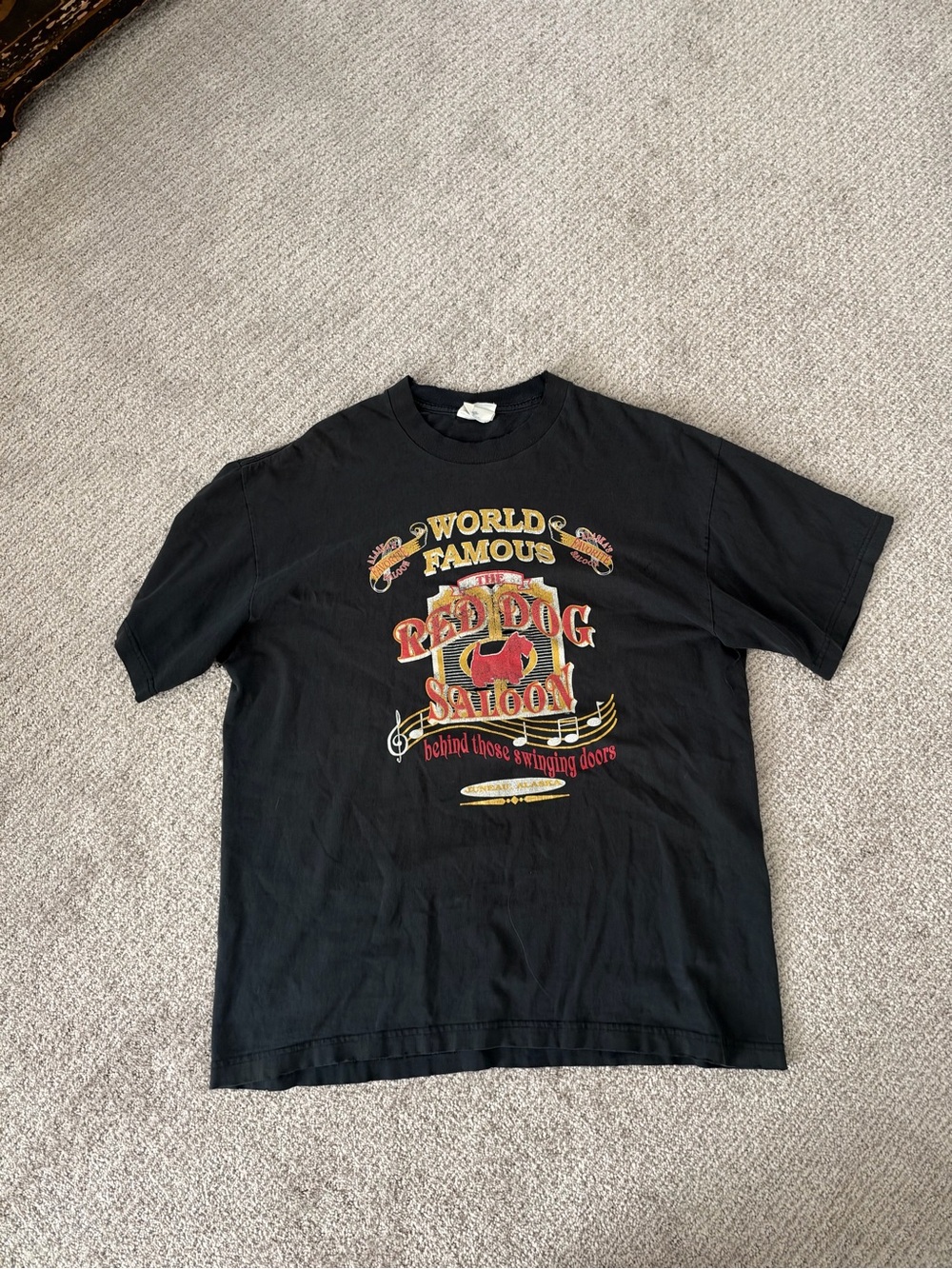 Jerzees Black Kids' Red Dog Saloon Graphic Tee